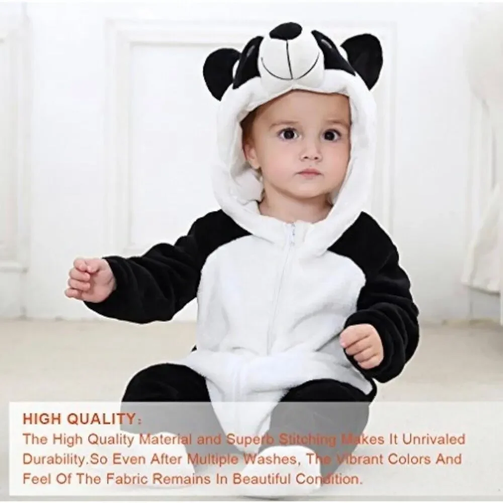Baby Animal Costume Hooded Romper Jumpsuit Size 18-24 mo Black White (463)